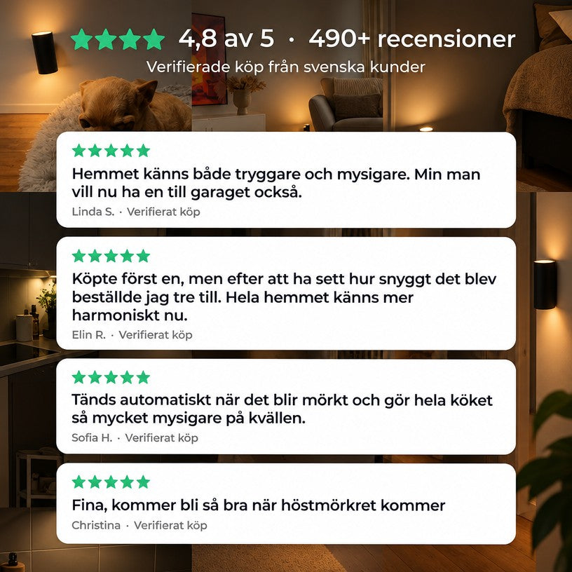 Kundrecensioner: 4,8 av 5 baserat på 490+ verifierade köp från svenska kunder